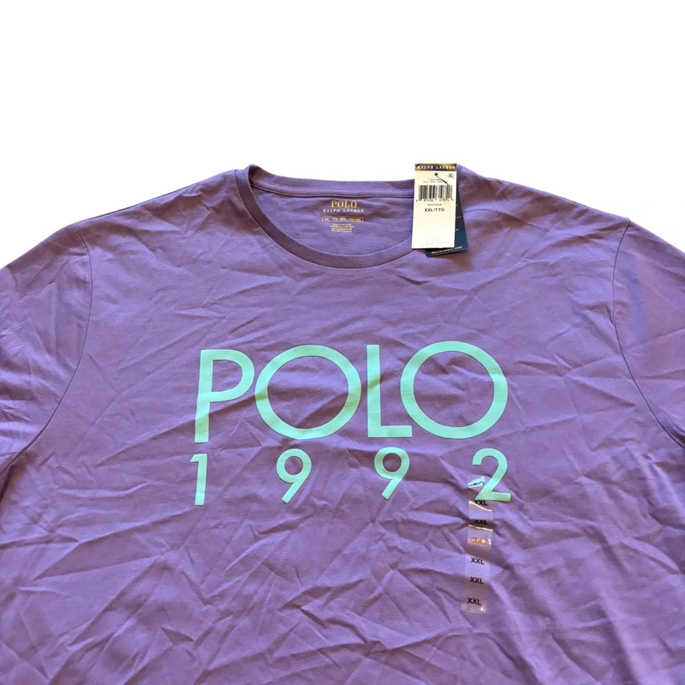 Polo Ralph Lauren Mens XXL Wisteria Purple‎ Polo 1992 Graphic T-Shirt New NWT